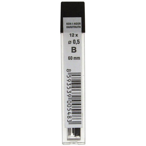 Грифели запасные 0,5 мм, B, KOH-I-NOOR, комплект 12 шт., 4152B, 415200B005PKRU, 12 шт, Серый
Грифели запасные 0,5 мм, B, KOH-I-NOOR, комплект 12 шт., 4152B, 415200B005PKRU, 12 шт, Серый