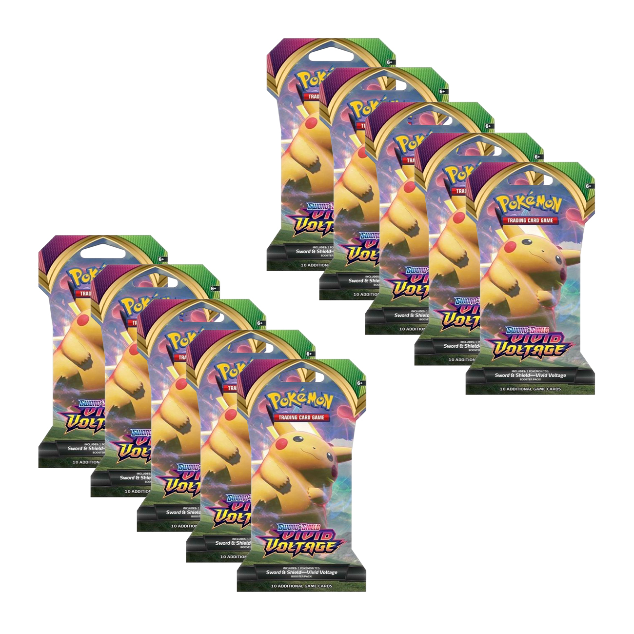 Настольная игра Nintendo Pokemon TCG 10 бустеров Покемон Vivid Voltage картон английский, TCG
Настольная игра Nintendo Pokemon TCG 10 бустеров Покемон Vivid Voltage картон английский, TCG