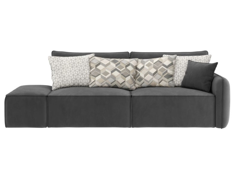 фото Диван-кровать d1 furniture прямой портленд-2, серый