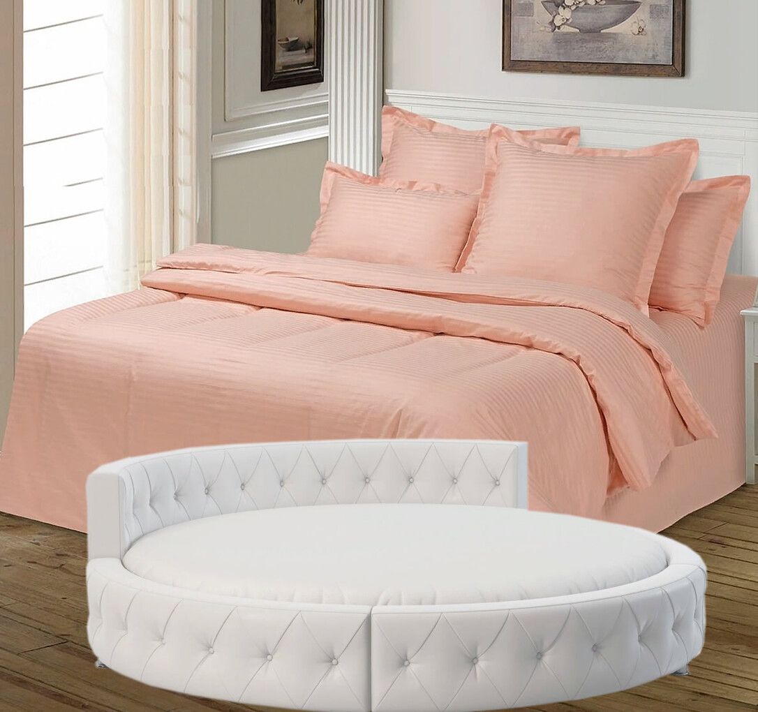 Простыня Maktex круглая из страйп-сатина на резинке 200x200x30 Персик 1х1, круглая из страйп сатина на резинке 140 - Асфальт 1х1
Простыня Maktex круглая из страйп-сатина на резинке 200x200x30 Персик 1х1, круглая из страйп сатина на резинке 140 - Асфальт 1х1