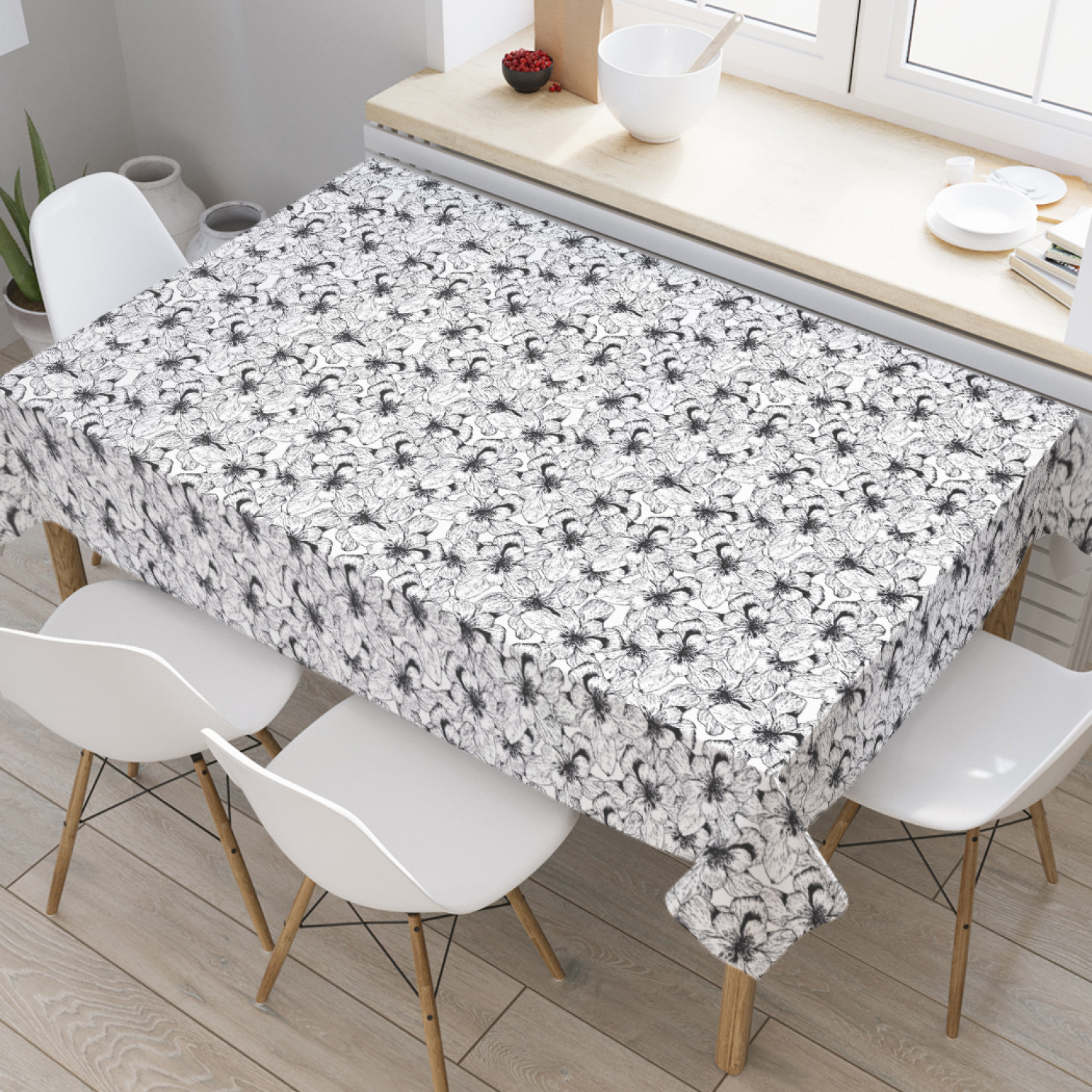 Скатерть прямоугольная JoyArty "Монохромный гибискус" из оксфорда, 180x145см, Белый, Монохромный гибискус
Скатерть прямоугольная JoyArty "Монохромный гибискус" из оксфорда, 180x145см, Белый, Монохромный гибискус