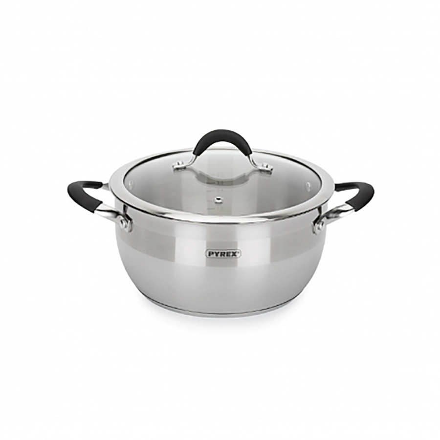 Кастрюля Pyrex Comfort, нержавеющая сталь, 4,6 л, с крышкой, Серебристый, Стокмарт-Кастрюли1-16
Кастрюля Pyrex Comfort, нержавеющая сталь, 4,6 л, с крышкой, Серебристый, Стокмарт-Кастрюли1-16