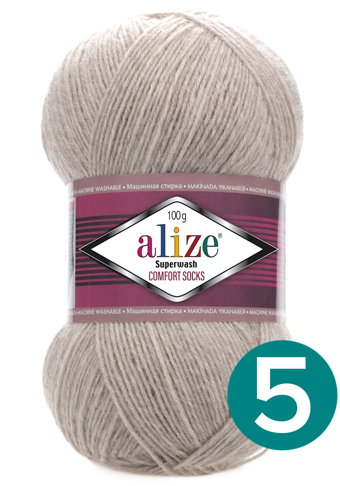 Пряжа Alize Superwash 100 (Ализе Супервош) - бежевый меланж (152), 100г/420м (75% шерсть,, ASWCS_Supеrwаsh _Comfort _Socks_klubоk.shор_5
Пряжа Alize Superwash 100 (Ализе Супервош) - бежевый меланж (152), 100г/420м (75% шерсть,, ASWCS_Supеrwаsh _Comfort _Socks_klubоk.shор_5