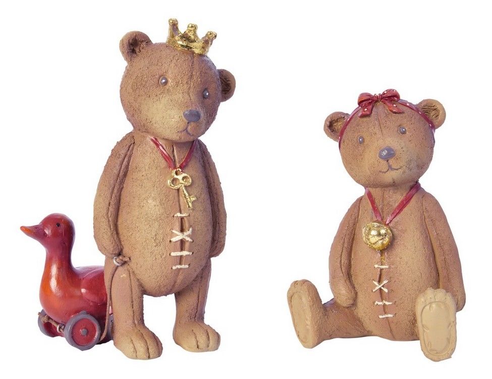 фото Набор ёлочных игрушек мишки-детишки, полистоун, 10-13.5 см (2 шт.), kaemingk