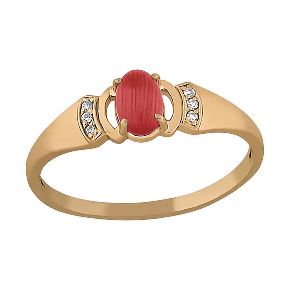 Кольцо женское из красного золота с кораллом, фианитом 585Gold 201012757, р. 17, 201012757
Кольцо женское из красного золота с кораллом, фианитом 585Gold 201012757, р. 17, 201012757