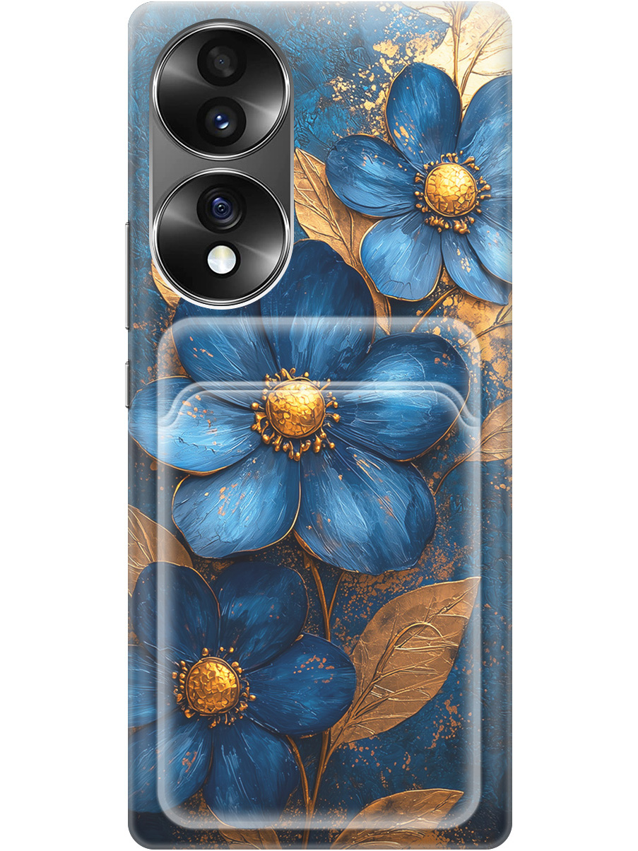 Силиконовый чехол на Honor 70 с принтом "Синие цветы, золотые листья" с карманом для карты, Прозрачный;золотистый;синий, 740189223
Силиконовый чехол на Honor 70 с принтом "Синие цветы, золотые листья" с карманом для карты, Прозрачный;золотистый;синий, 740189223