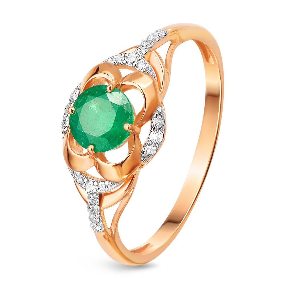 Кольцо женское из красного золота с изумрудом, бриллиантом 585Gold 101010549, р, 101010549
Кольцо женское из красного золота с изумрудом, бриллиантом 585Gold 101010549, р, 101010549