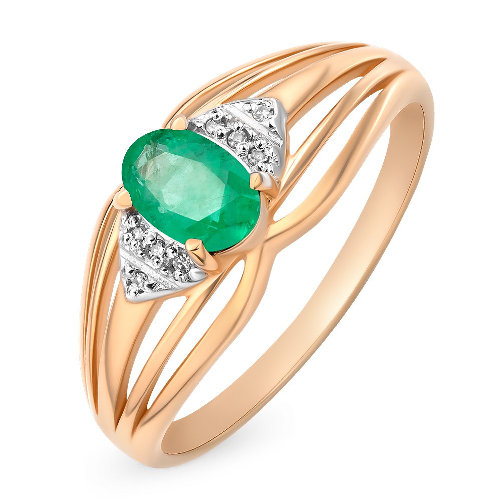 Кольцо женское из красного золота с изумрудом, бриллиантом 585Gold 101010856, р. 19,5, 101010856
Кольцо женское из красного золота с изумрудом, бриллиантом 585Gold 101010856, р. 19,5, 101010856