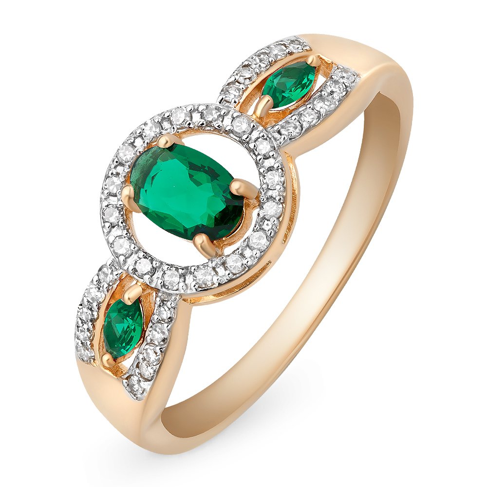 Кольцо женское из красного золота с изумрудом, бриллиантом 585Gold 101010716, р. 18,5, 101010716
Кольцо женское из красного золота с изумрудом, бриллиантом 585Gold 101010716, р. 18,5, 101010716