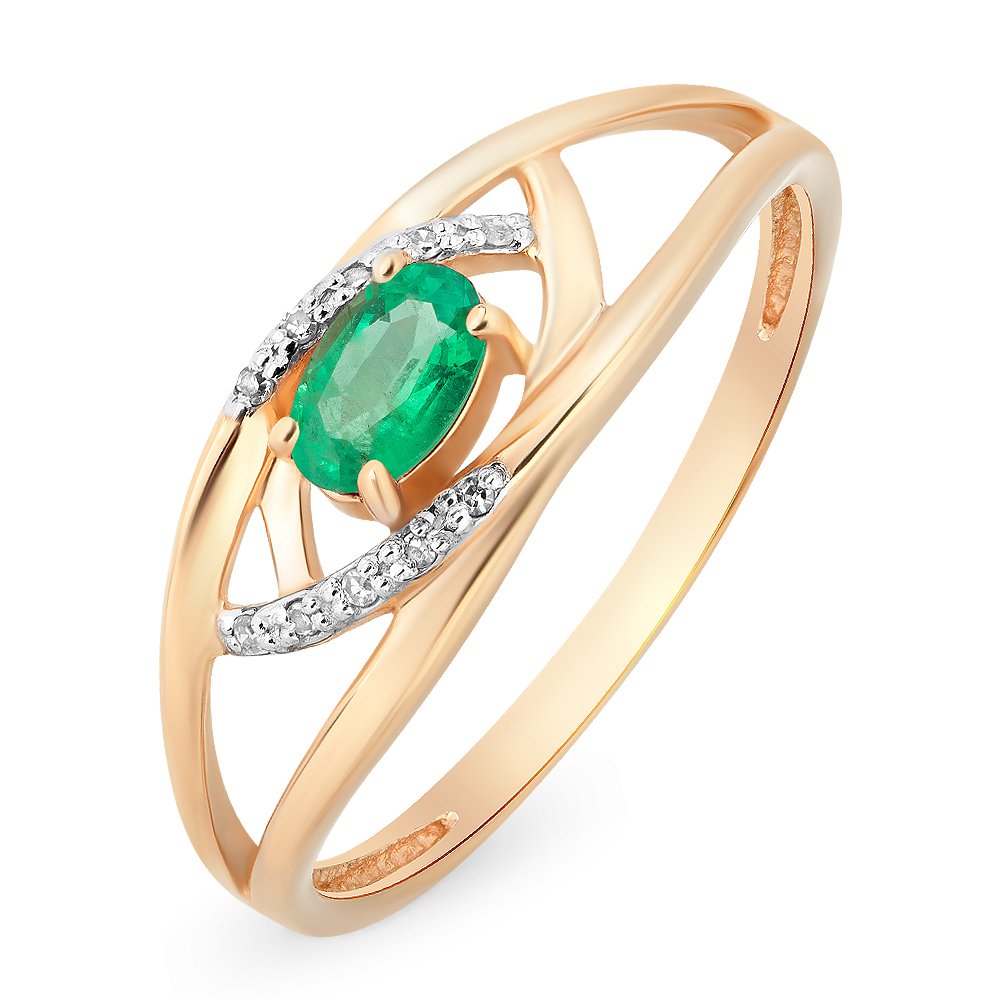 Кольцо женское из красного золота с изумрудом, бриллиантом 585Gold 101010036, р. 17,5, 101010036
Кольцо женское из красного золота с изумрудом, бриллиантом 585Gold 101010036, р. 17,5, 101010036
