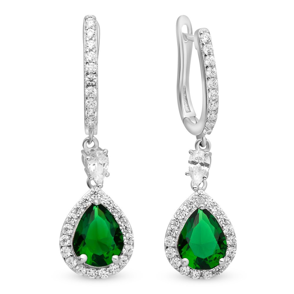 Серьги подвески из серебра 585Gold 702000128, изумруд искусственный/фианит, 702000128
Серьги подвески из серебра 585Gold 702000128, изумруд искусственный/фианит, 702000128