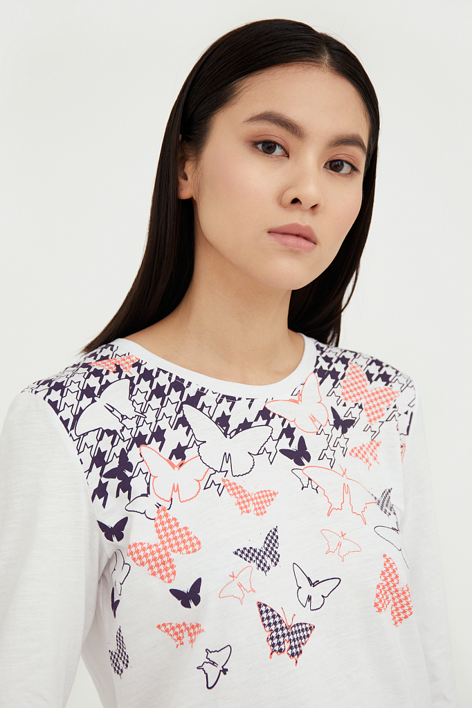 фото Футболка женская finn flare b21-11022 белая s