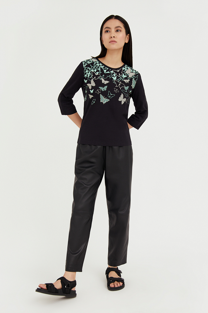 фото Футболка женская finn flare b21-11022 черная xs