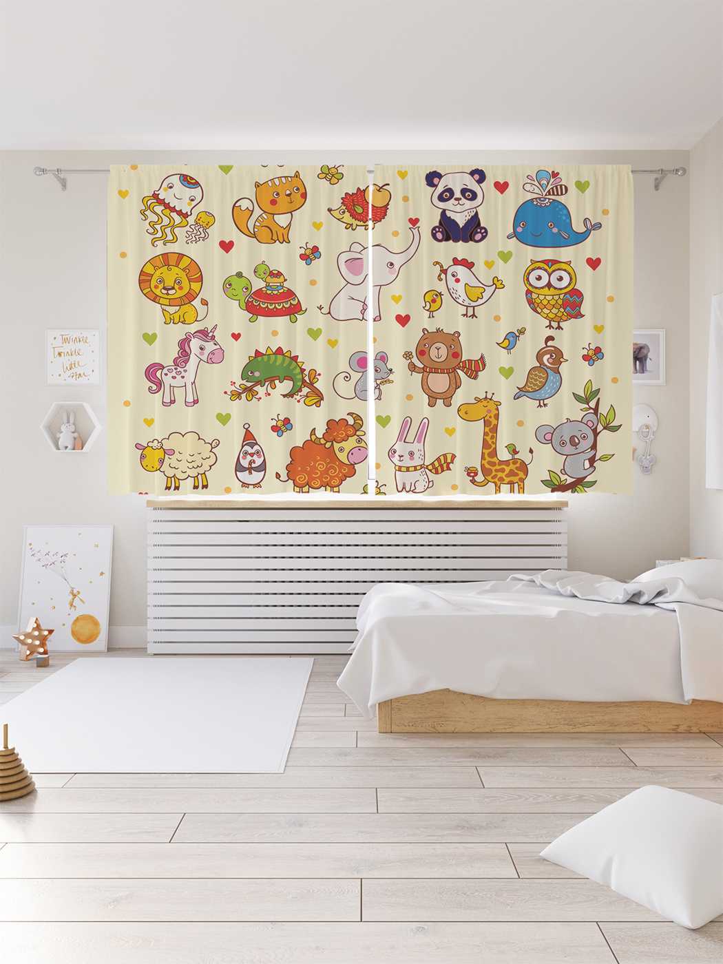 фото Шторы с фотопечатью joyarty "серая карта" из сатена, 290х180 см