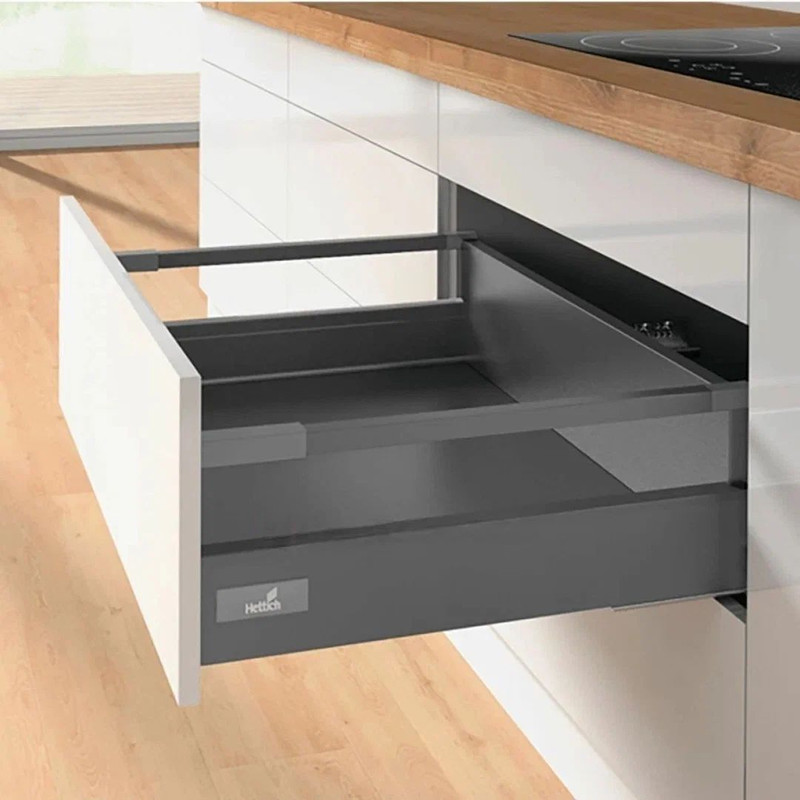 Комплект фурнитуры ящика Hettich InnoTech Atira Quadro 25 520X144 мм, антрацит, Черный
Комплект фурнитуры ящика Hettich InnoTech Atira Quadro 25 520X144 мм, антрацит, Черный