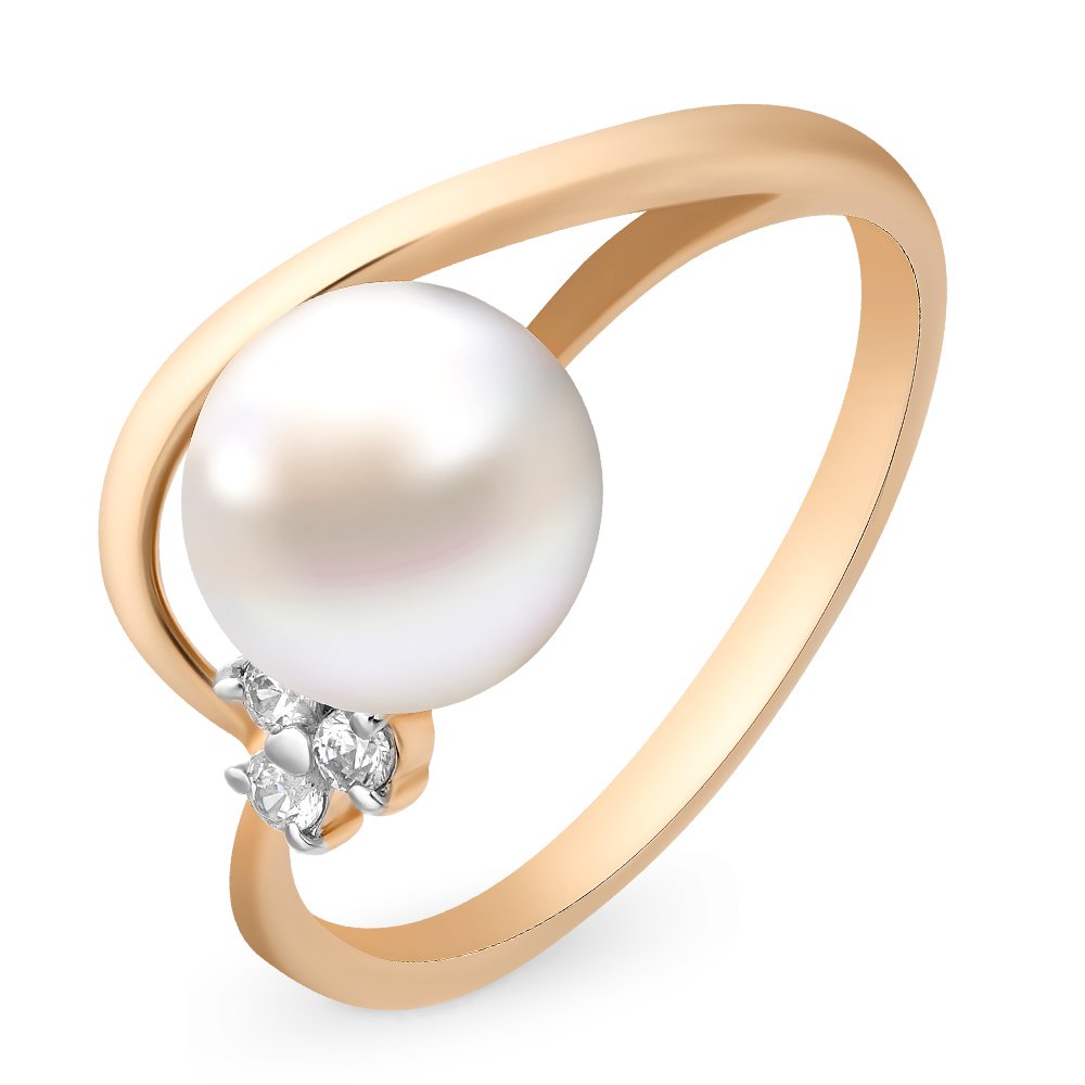 Кольцо женское из красного золота с жемчугом, фианитом 585Gold 201011173, р. 17,5, 201011173
Кольцо женское из красного золота с жемчугом, фианитом 585Gold 201011173, р. 17,5, 201011173
