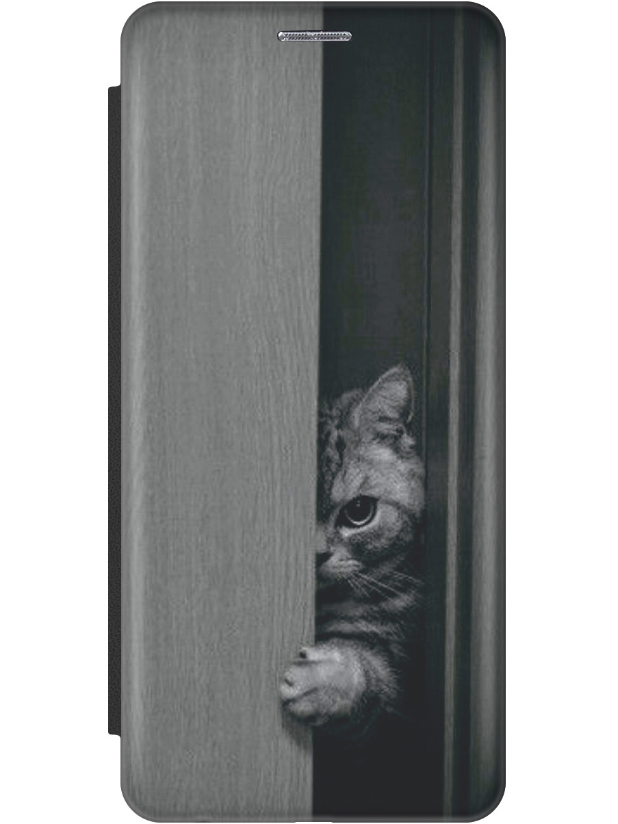 Чехол-книжка на Apple iPhone 14 Pro Max с принтом "Подглядывающий котик" черный, Черный;белый;серый, 745400812 
Чехол-книжка на Apple iPhone 14 Pro Max с принтом "Подглядывающий котик" черный, Черный;белый;серый, 745400812