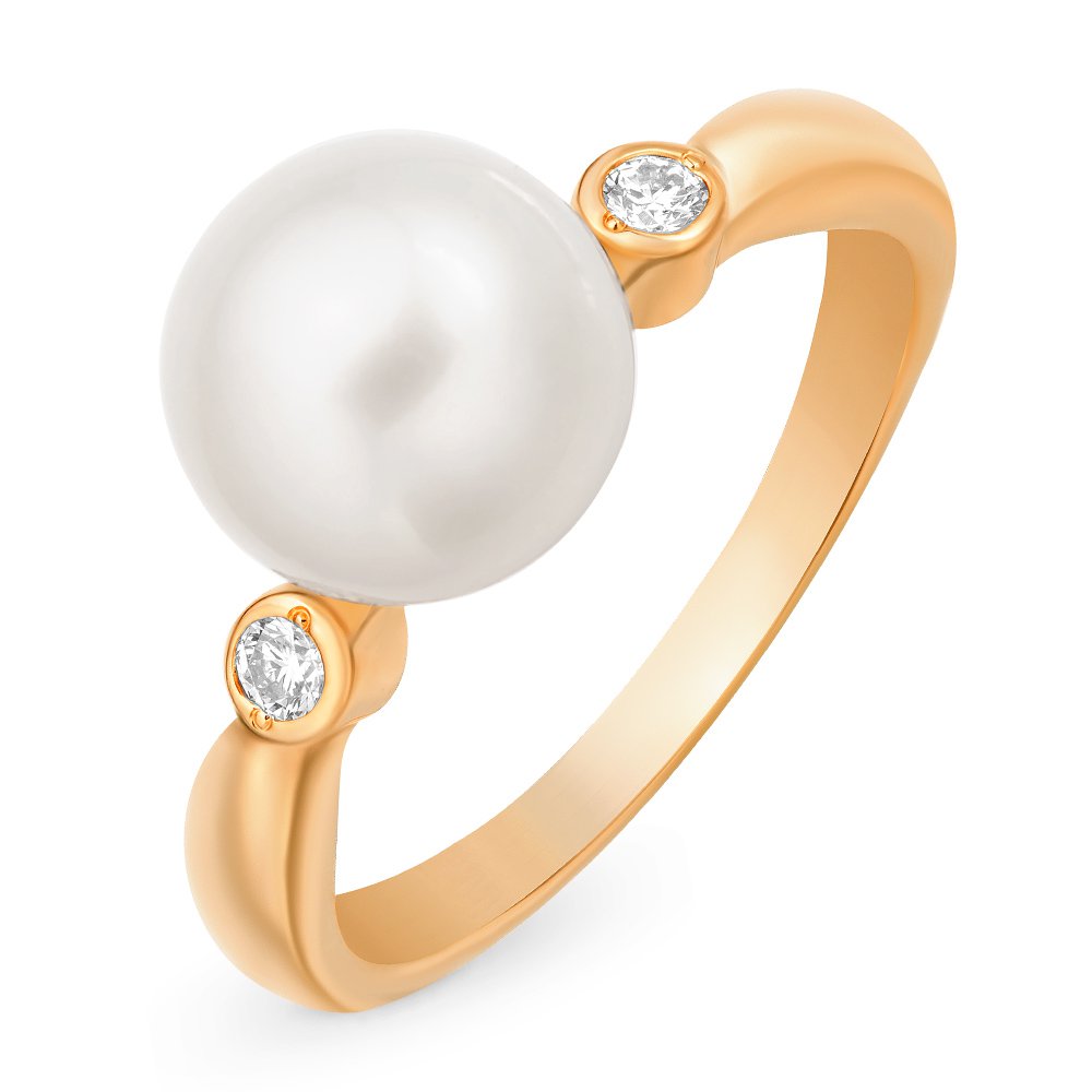 Кольцо женское из красного золота с жемчугом, бриллиантом 585Gold 201011233, р. 16, 201011233
Кольцо женское из красного золота с жемчугом, бриллиантом 585Gold 201011233, р. 16, 201011233