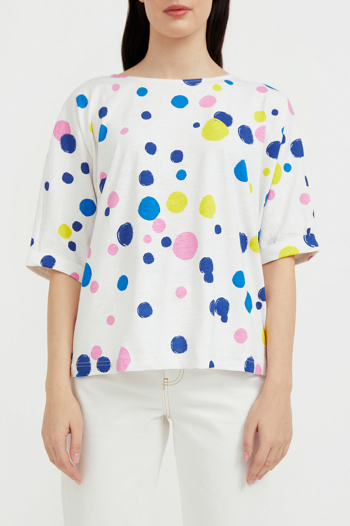 фото Футболка женская finn flare s21-11059 белая xs