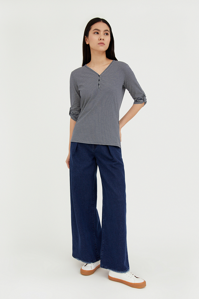 фото Футболка женская finn flare bas-10002 синяя xs