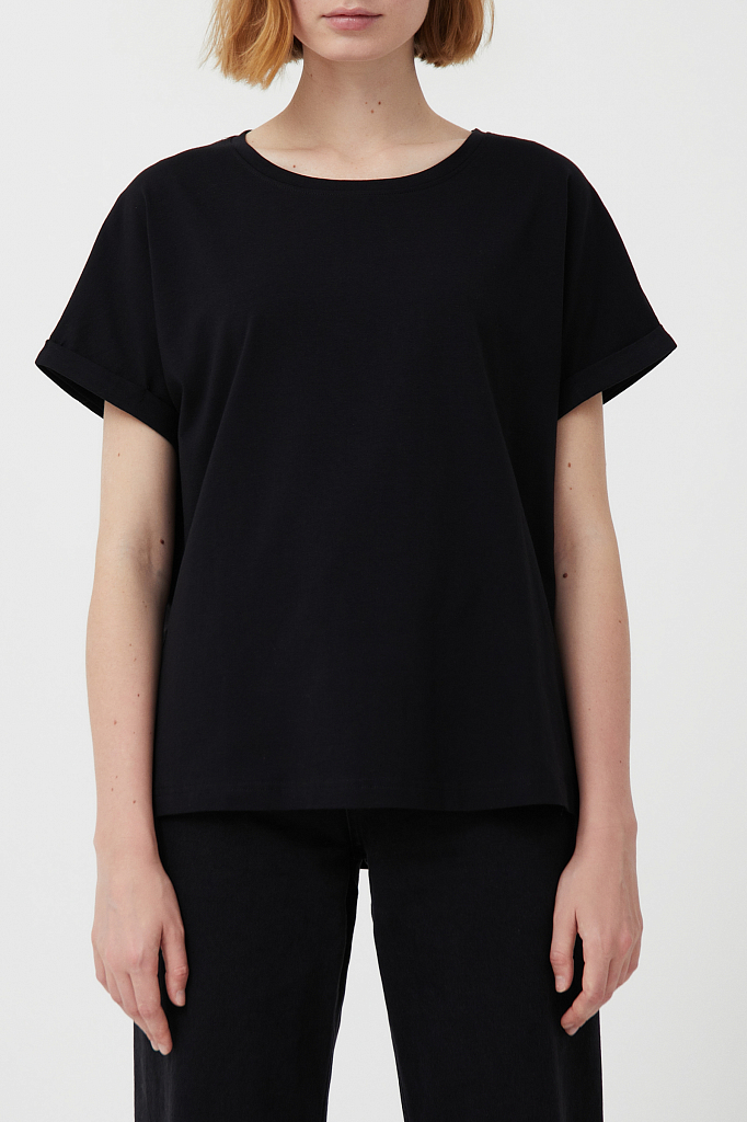 фото Футболка женская finn flare bas-10028 черная xs