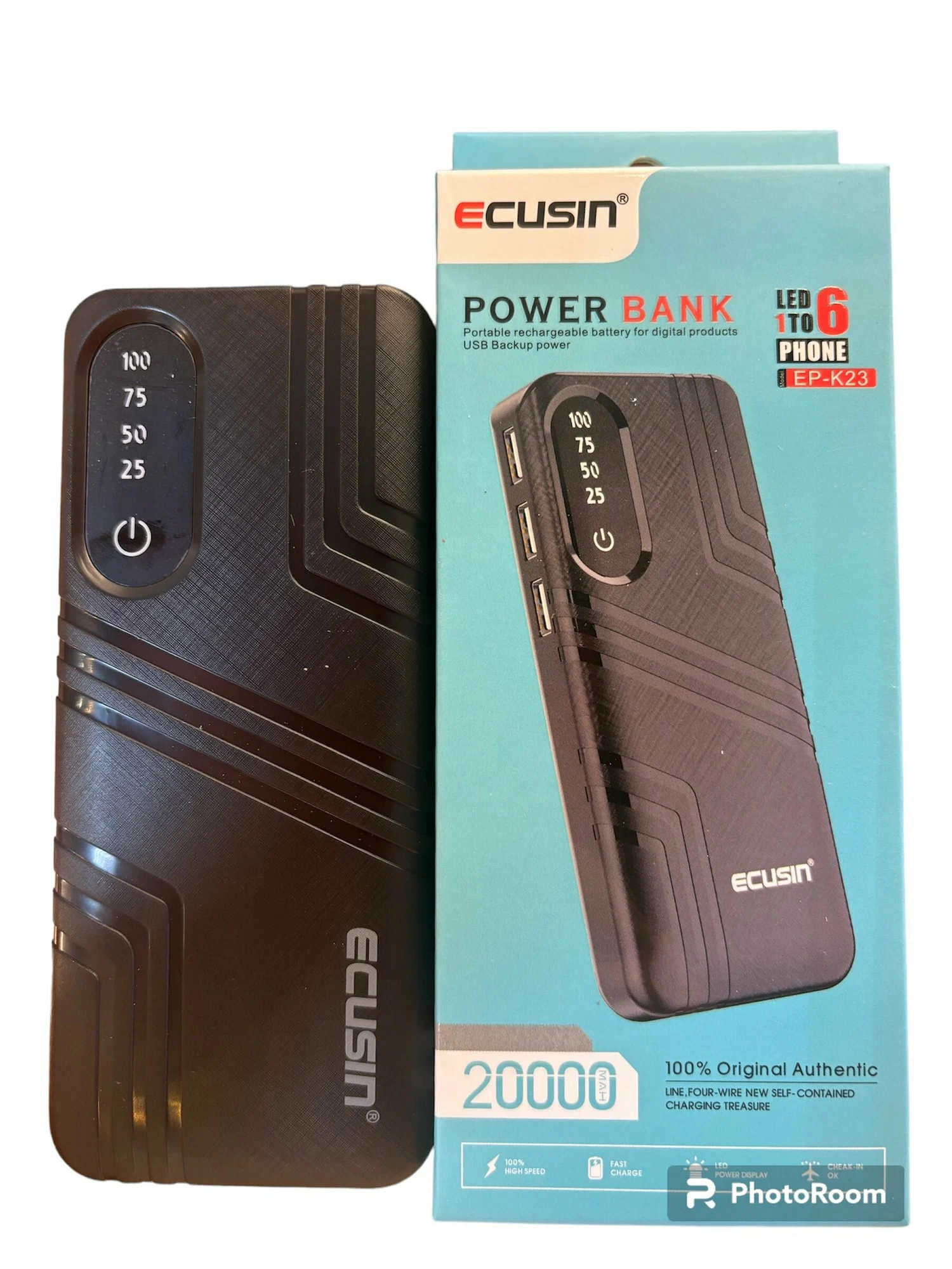 Внешний аккумулятор Ecusin EP-K23 20000 мА/ч для мобильных устройств, черный (656756u), EP-K23
Внешний аккумулятор Ecusin EP-K23 20000 мА/ч для мобильных устройств, черный (656756u), EP-K23