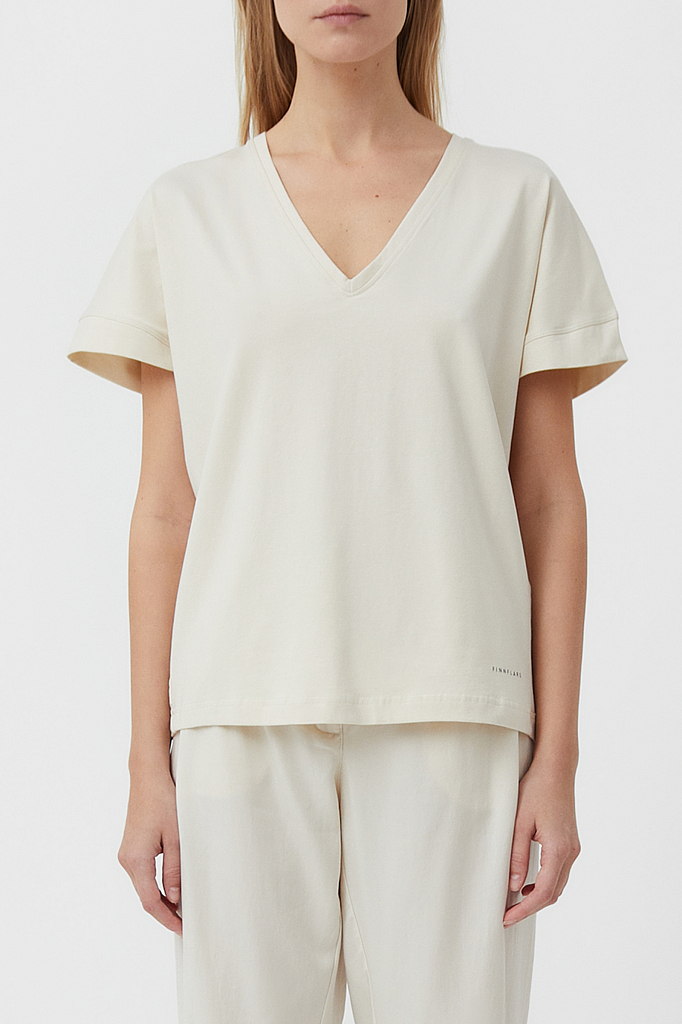 фото Футболка женская finn flare bas-10030 бежевая xs