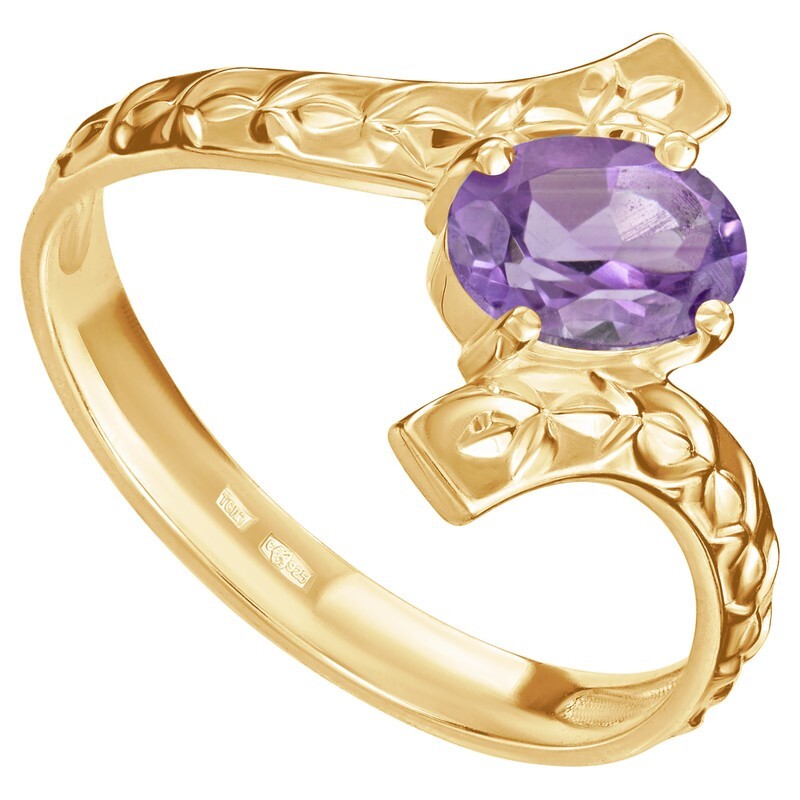 Кольцо из серебра с аметистом LAZURIT-ONLINE 8098YG р, 8098YG 
Кольцо из серебра с аметистом LAZURIT-ONLINE 8098YG р, 8098YG