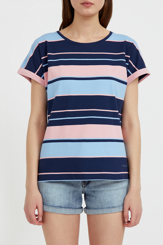 фото Футболка женская finn flare s21-14063 синяя xs