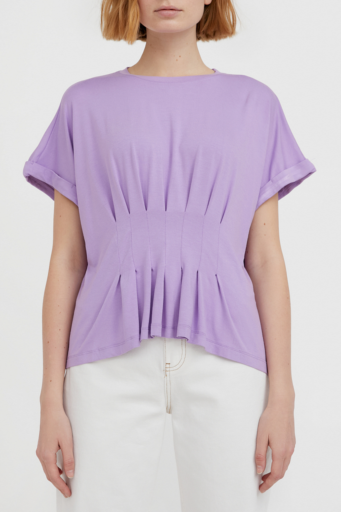 фото Футболка женская finn flare s21-14025 фиолетовая s