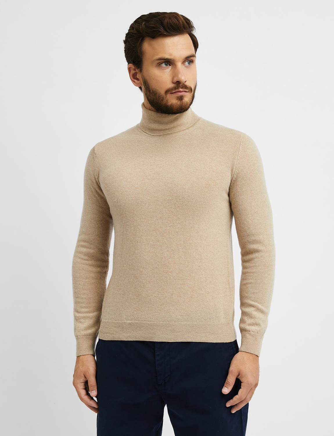 фото Водолазка мужская united colors of benetton 21a_1002u2180 бежевая xl