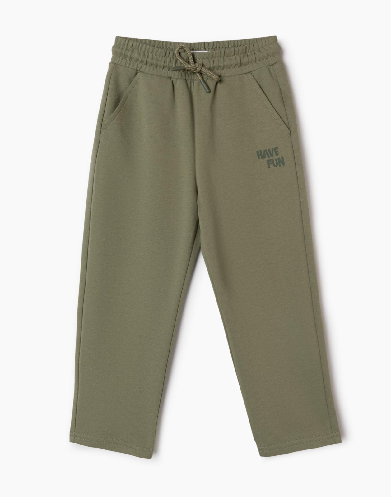 Хаки спортивные брюки Comfort с надписью Have Fun для мальчика р.104, BAC011439
Хаки спортивные брюки Comfort с надписью Have Fun для мальчика р.104, BAC011439