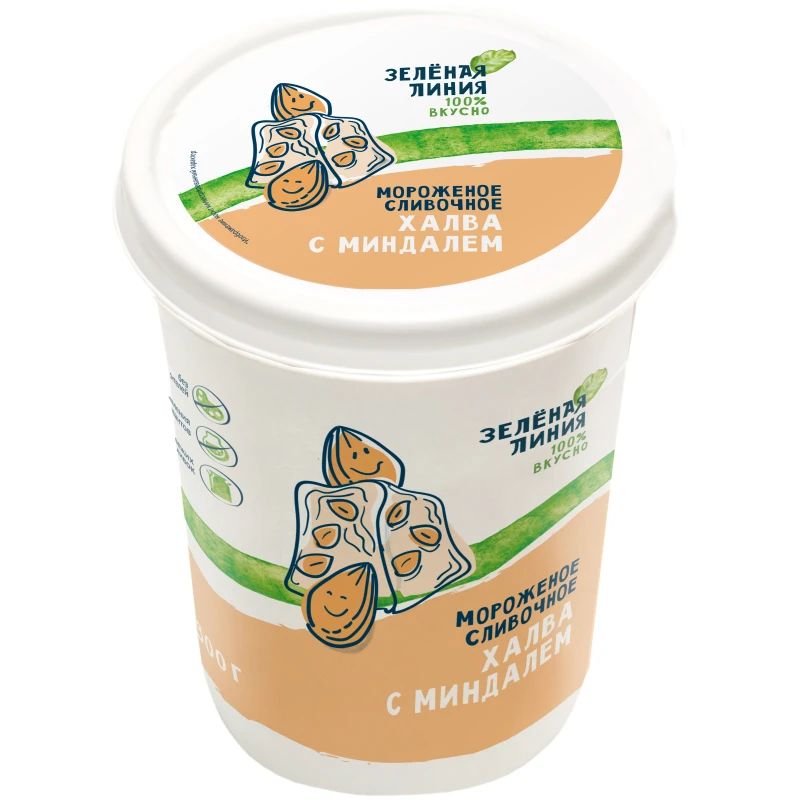 Мороженое сливочное Халва с миндалем
Мороженое сливочное Халва с миндалем