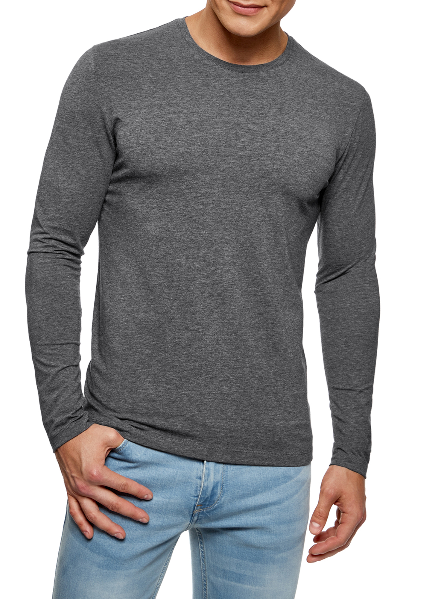 фото Лонгслив мужской oodji 5b512004m серый 2xl