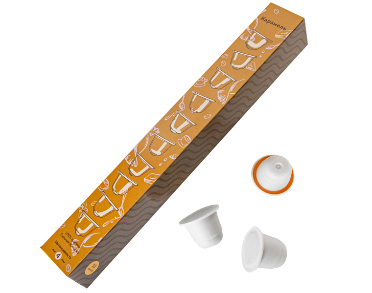 фото Набор капсул для кофемашины nespresso, кантата, карамель (10шт)