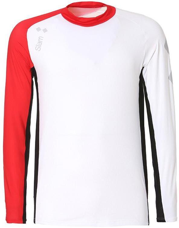 фото Лонгслив slam wid-d breeze t-shirt ls, white/red/black, s
