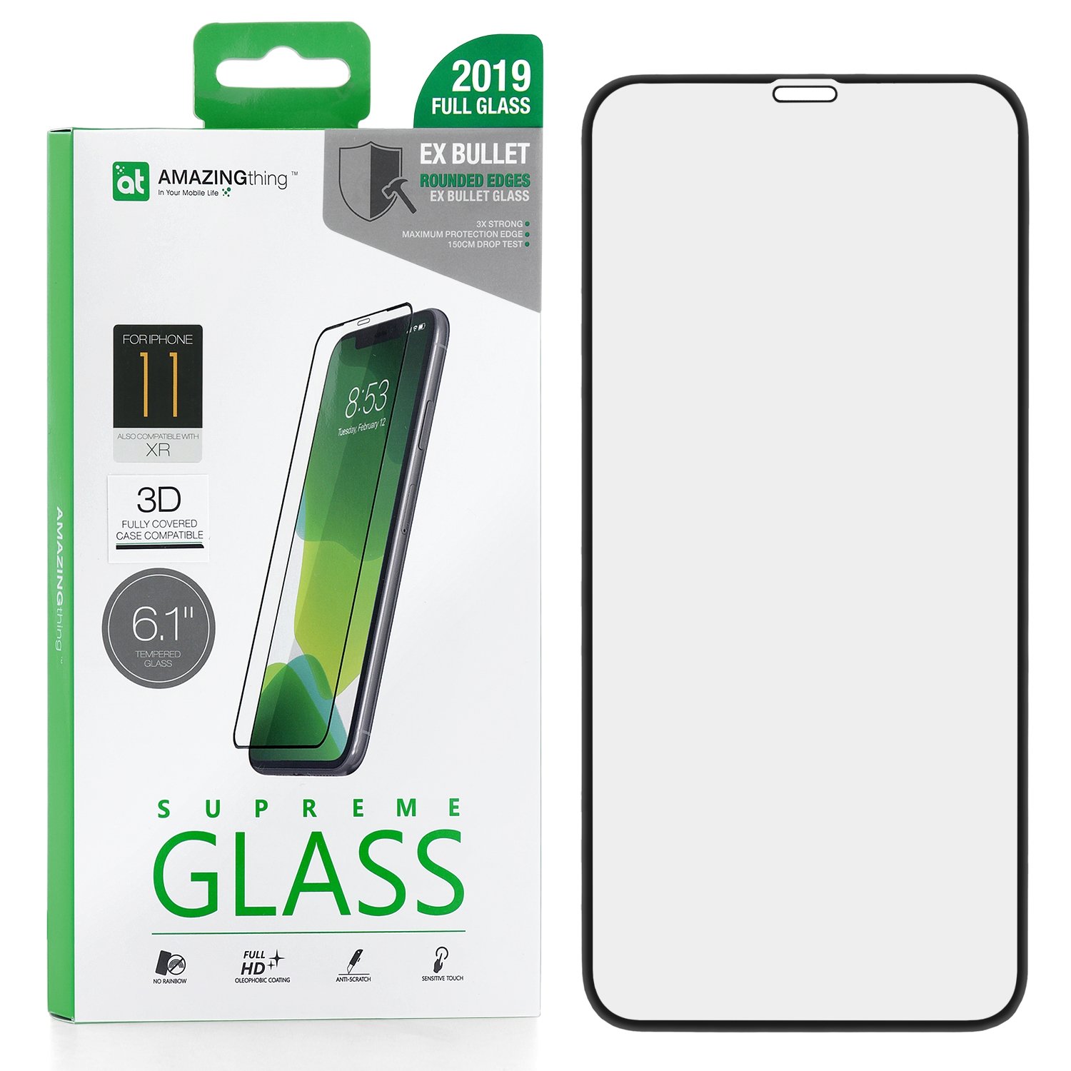 Защитное стекло AMAZINGthing SupremeGlass Extra Hard 3D Black 0.3mm для Apple iPhone XR, SupremeGlass
Защитное стекло AMAZINGthing SupremeGlass Extra Hard 3D Black 0.3mm для Apple iPhone XR, SupremeGlass