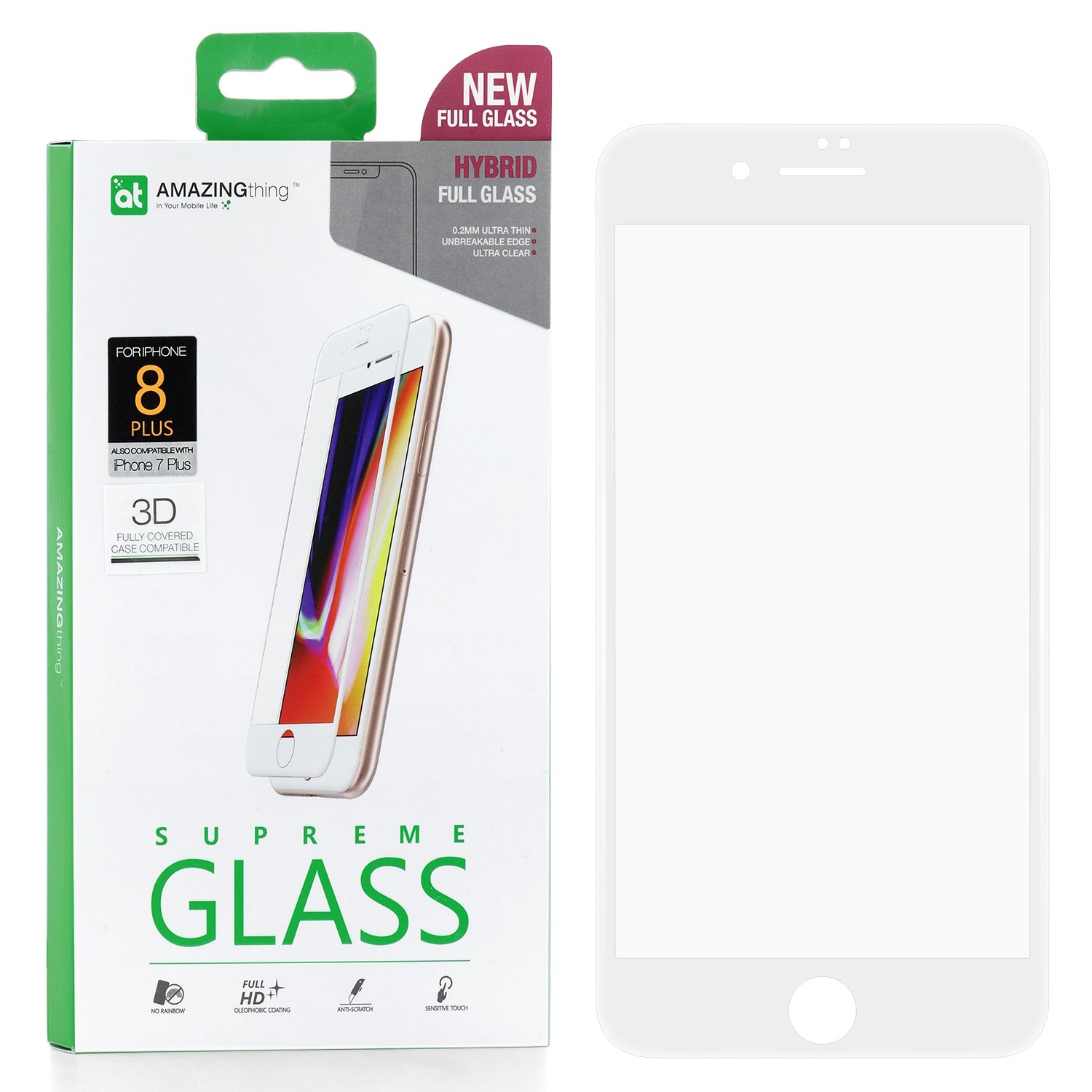 Защитное стекло AMAZINGthing SupremeGlass Hybrid 3D White 0.2mm для Apple iPhone 7, SupremeGlass
Защитное стекло AMAZINGthing SupremeGlass Hybrid 3D White 0.2mm для Apple iPhone 7, SupremeGlass
