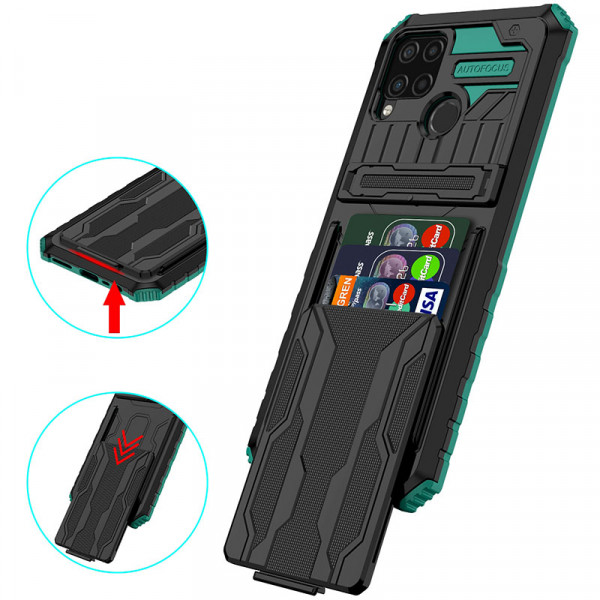 Противоударный чехол Epik Blackout для Realme C25/C25s/C15/C12 с отделением для карты, Зеленый
Противоударный чехол Epik Blackout для Realme C25/C25s/C15/C12 с отделением для карты, Зеленый
