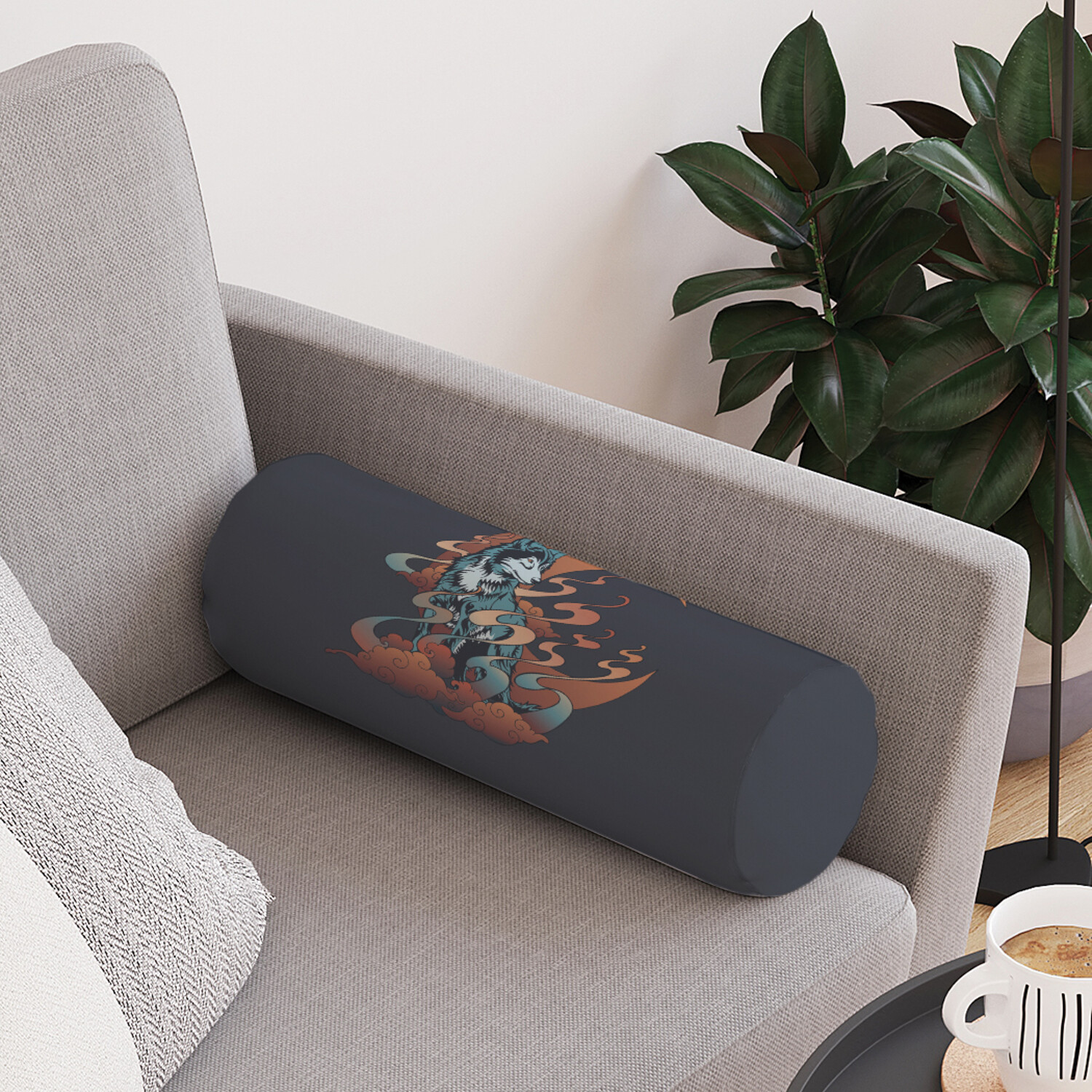 Декоративная подушка валик JoyArty Магический волк на молнии 45х16см pcu_422876, Черный, Магический волк 
Декоративная подушка валик JoyArty Магический волк на молнии 45х16см pcu_422876, Черный, Магический волк