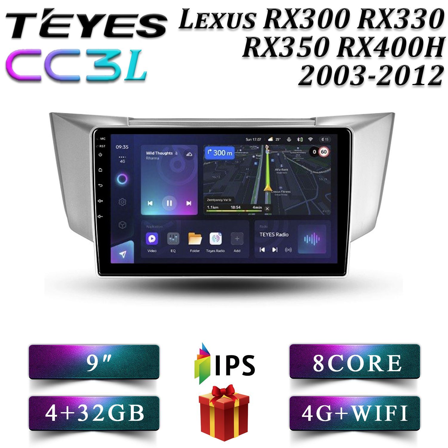 Штатная магнитола Teyes CC3L 4+32GB 4G Lexus RX300 330 350 400H Лексус рх300 android, CC3L 4+32
Штатная магнитола Teyes CC3L 4+32GB 4G Lexus RX300 330 350 400H Лексус рх300 android, CC3L 4+32