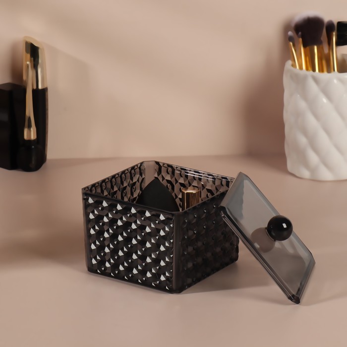 Контейнер для косметических принадлежностей Black Secret, 9,5x9,5x7 см, цвет черный
Контейнер для косметических принадлежностей Black Secret, 9,5x9,5x7 см, цвет черный