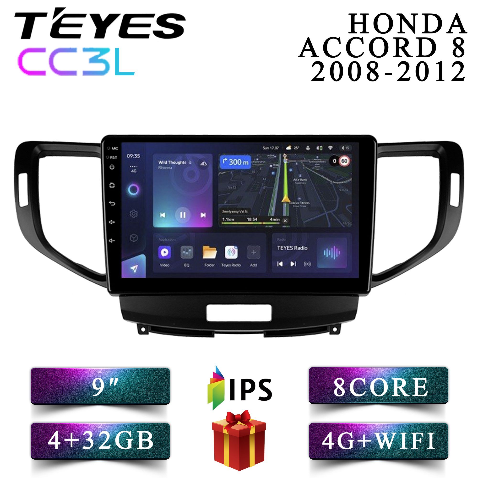 Штатная автомагнитола Teyes CC3L/ 4+32GB/ 4G/ Honda Accord 8/ Хонда Аккорд 8 android, CC3L 4+32
Штатная автомагнитола Teyes CC3L/ 4+32GB/ 4G/ Honda Accord 8/ Хонда Аккорд 8 android, CC3L 4+32