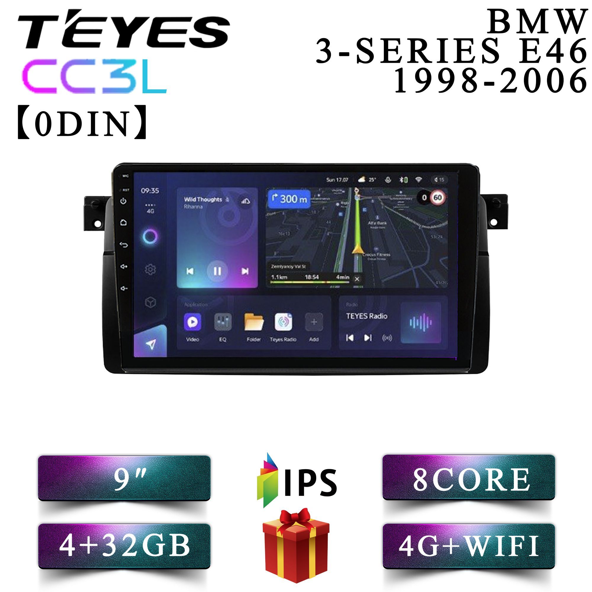 Штатная автомагнитола Teyes CC3L 4+32GB 4G BMW 3-Series E46 БМВ Е46 android, CC3L 4+32
Штатная автомагнитола Teyes CC3L 4+32GB 4G BMW 3-Series E46 БМВ Е46 android, CC3L 4+32