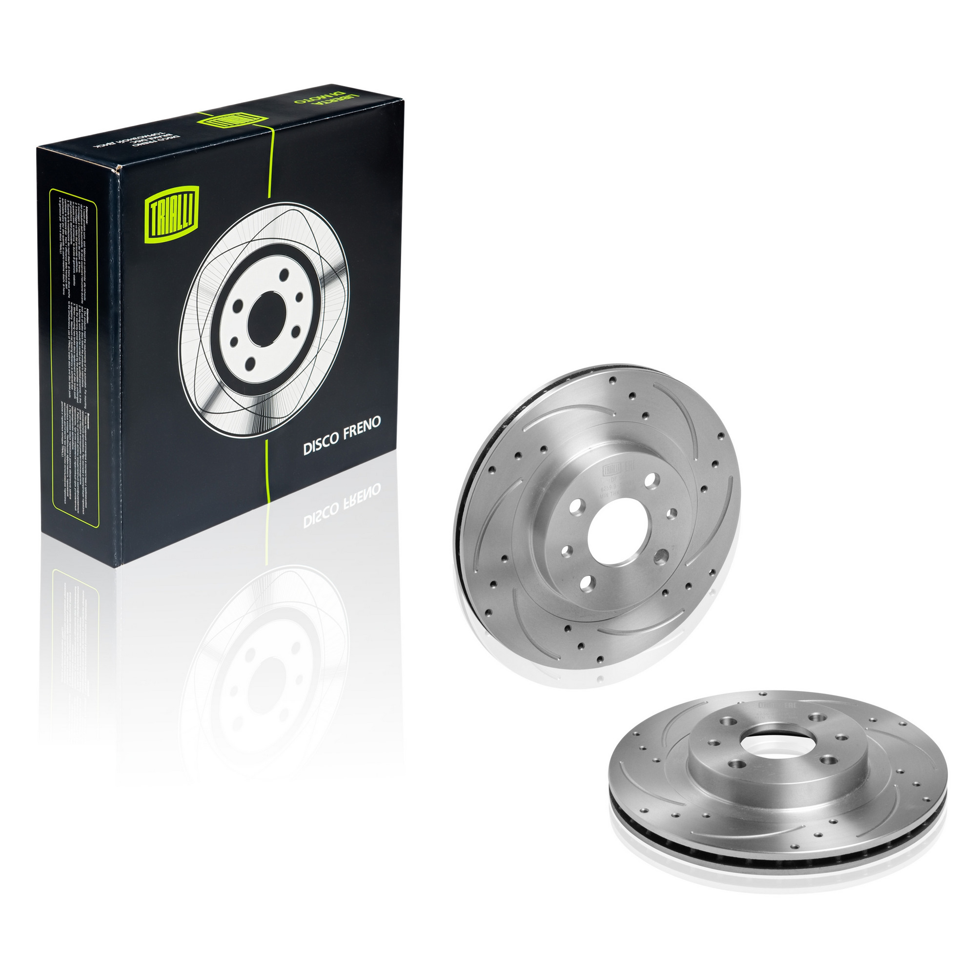 фото Диск тормозной передний лада 2112 левый/правый с перфорацией и trialli df 544