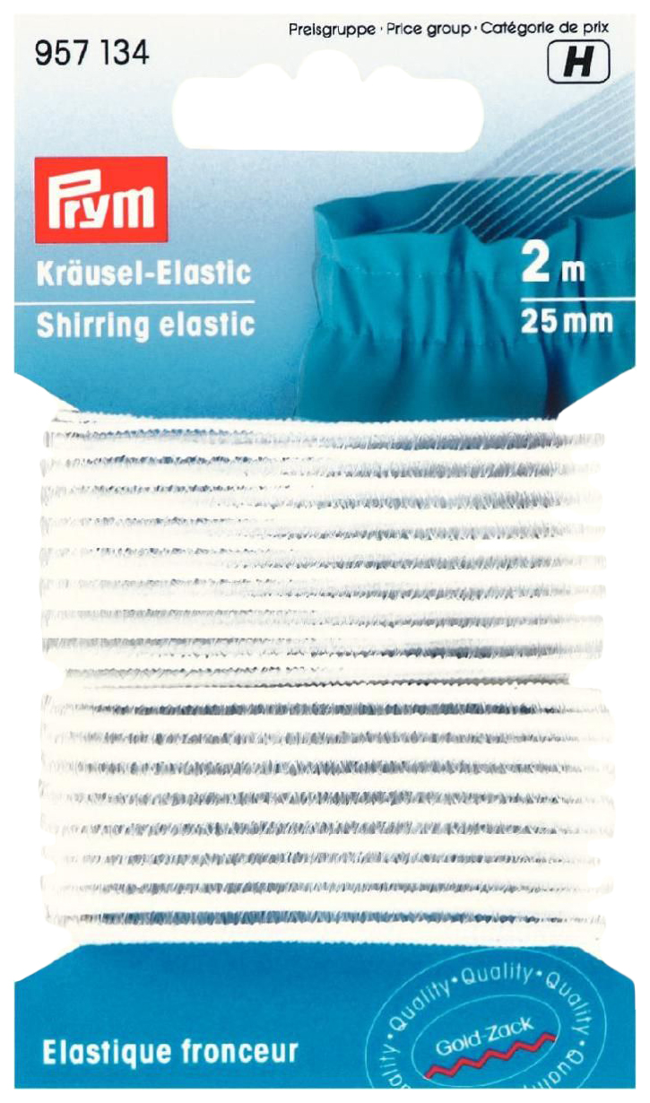 Лента эластичная со сборками Prym 957134 белый ширина 25 мм
Лента эластичная со сборками Prym 957134 белый ширина 25 мм