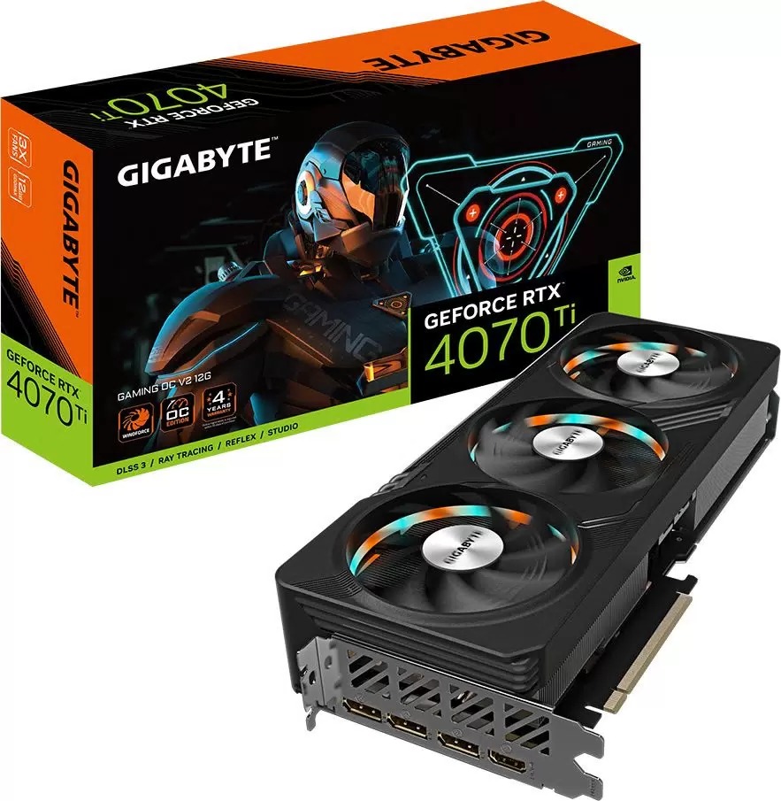 Видеокарта GIGABYTE NVIDIA GeForce RTX 4070 Ti GAMING OC V2 (GV-N407TGAMING OCV2-12GD), Черный, GeForce RTX 4070 Ti GAMING OC V2
Видеокарта GIGABYTE NVIDIA GeForce RTX 4070 Ti GAMING OC V2 (GV-N407TGAMING OCV2-12GD), Черный, GeForce RTX 4070 Ti GAMING OC V2