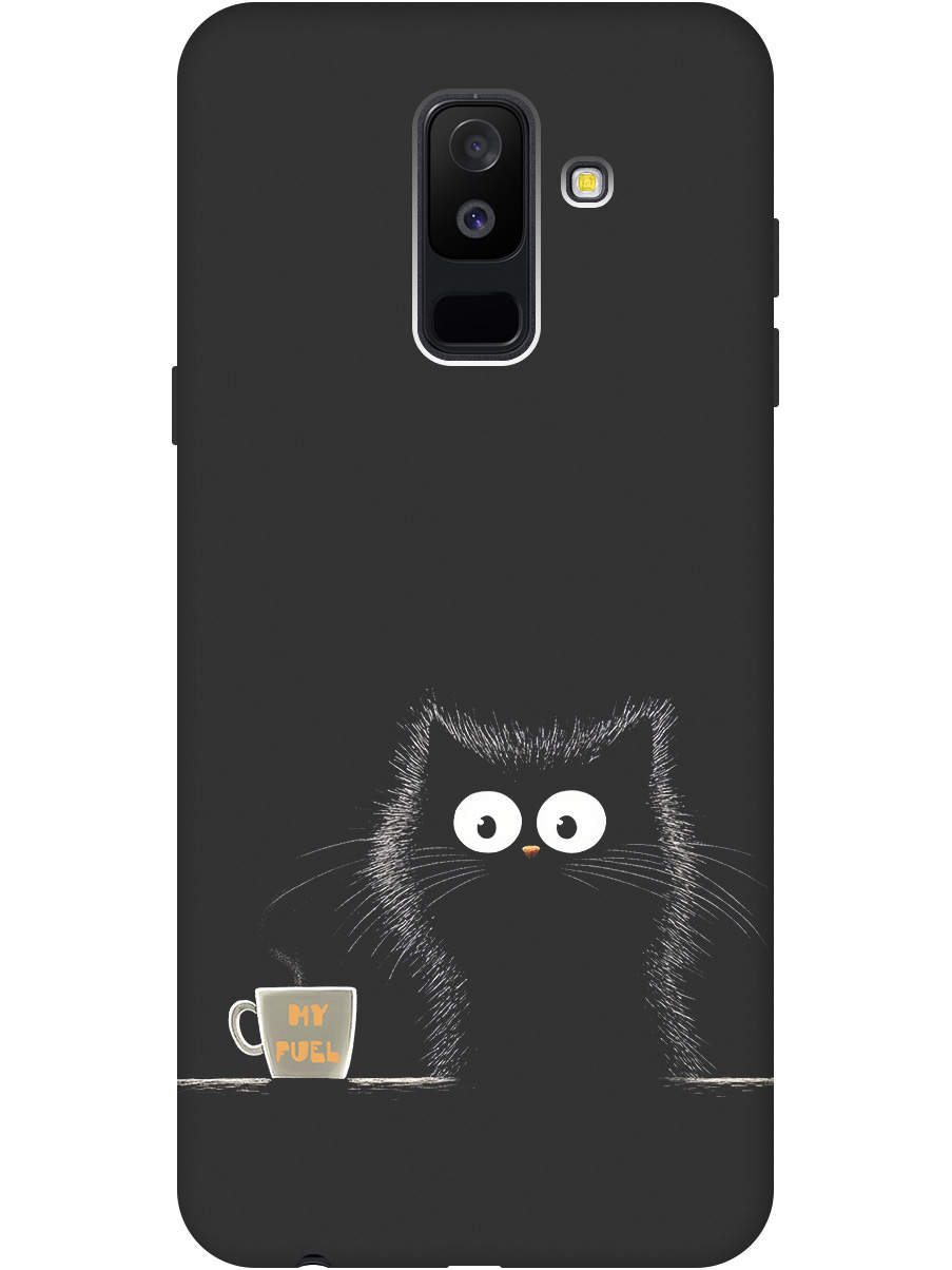 Силиконовый чехол на Samsung Galaxy A6+ (2018) с принтом "Котик и кофе" матовый черный, Черный;белый;коричневый, 717872112
Силиконовый чехол на Samsung Galaxy A6+ (2018) с принтом "Котик и кофе" матовый черный, Черный;белый;коричневый, 717872112