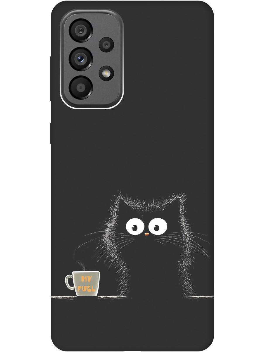 Силиконовый чехол на Samsung Galaxy A73 5G с принтом "Котик и кофе" матовый черный, Черный;белый;коричневый, 740133112
Силиконовый чехол на Samsung Galaxy A73 5G с принтом "Котик и кофе" матовый черный, Черный;белый;коричневый, 740133112