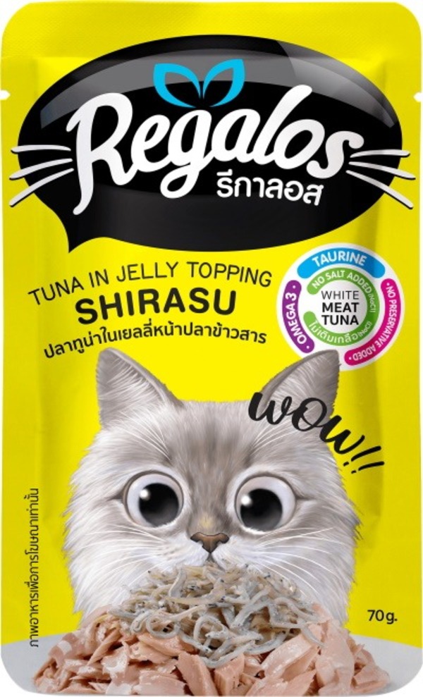 REGALOS 70 гр пауч для кошек тунец с ширасу в желе 1х12 2 шт, REGALOS 70 гр пауч для кошек тунец с ширасу в желе 1х12 (2 шт)
REGALOS 70 гр пауч для кошек тунец с ширасу в желе 1х12 2 шт, REGALOS 70 гр пауч для кошек тунец с ширасу в желе 1х12 (2 шт)